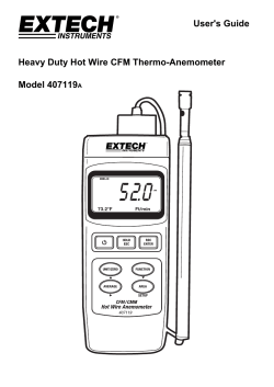 User`s Guide Heavy Duty Hot Wire CFM Thermo