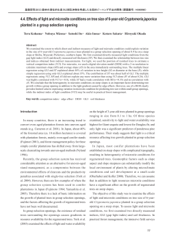 4.4. Effects of light and microsite conditions on tree size of 6-year