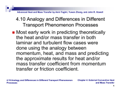 4.10 Analogy and Differences in Different Transport Phenomenon
