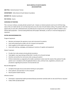 Created June 2015 DELTA DENTAL OF SOUTH DAKOTA JOB