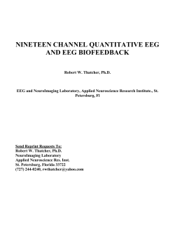 nineteen channel quantitative eeg and eeg biofeedback