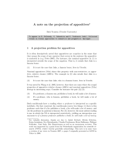 A note on the projection of appositives