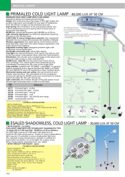 ESALED SHADOWLESS, COLD LIGHT LAMP