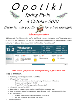 Opotiki Winter Fly-in Update