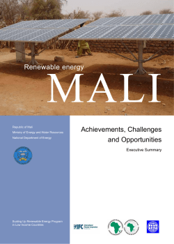 Mali - Renewable Energy - African Development Bank