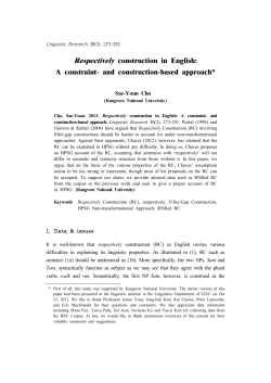 Respectively construction in English: A constraint- and