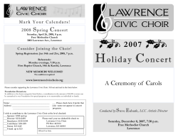 Concert Program - Lawrence Civic Choir