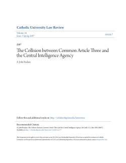 The Collision between Common Article Three and the Central