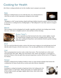 Cooking for Health