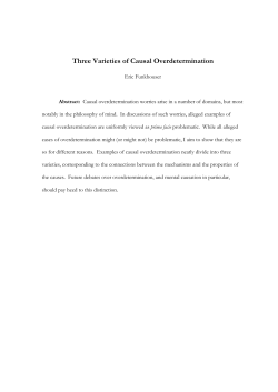 Three Varieties of Causal Overdetermination