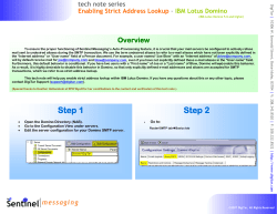 Enabling Strict Address Lookup - IBM Lotus Domino