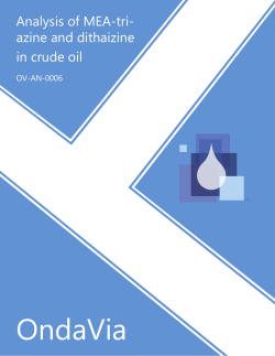 Analysis of MEA-triazine and dithiazine in crude oil