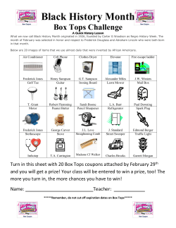 Black History Month Box Tops Challenge