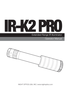 Extended Range IR Illuminator Operator Manual
