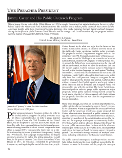 The Preacher President: Jimmy Carter and his Public Outreach