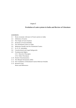 Evolution of caste system in India and Review