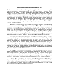 Language attrition and convergence in apparent time The literature