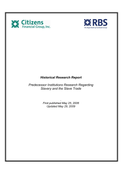 Historical Research Report Predecessor Institutions