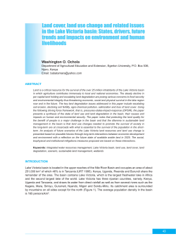 Land cover, land use change and related issues in the Lake Victoria