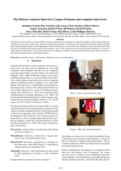 The Distress Analysis Interview Corpus of human and computer