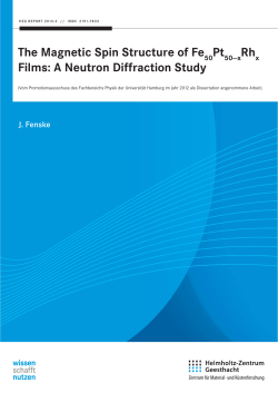 The Magnetic Spin Structure of Fe Pt Rh Films: A Neutron Diffraction