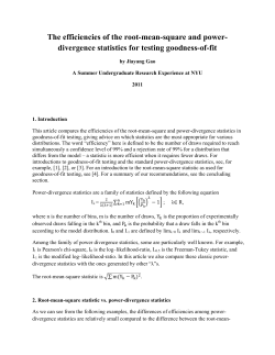 The efficiencies of the root-mean-square and power
