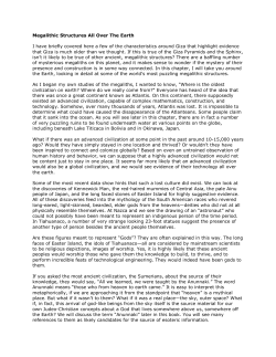 Megalithic Structures All Over The Earth I have