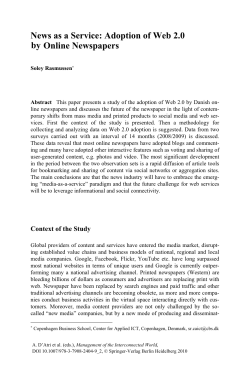 News as a Service: Adoption of Web 2.0 by Online Newspapers