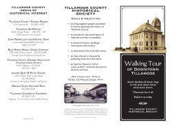 TCHS Goals and Objectives - Tillamook County Pioneer Museum