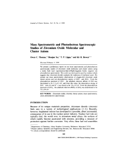Mass Spectrometric and Photoelectron Spectroscopic Studies of