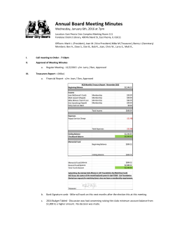 Annu ual Boar d Meeti ing Minu utes