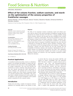 Effect of fat volume fraction, sodium caseinate, and starch on the
