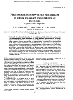 Pleuropneumonectomy in the management of diffuse