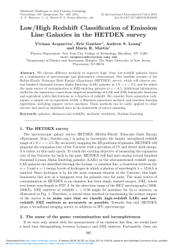 Low/High Redshift Classification of Emission Line Galaxies in the
