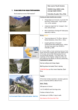1. A case study of one range of fold mountains. How do people use