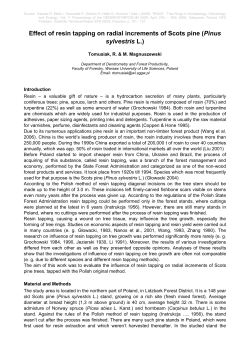 Effect of resin tapping on radial increments of Scots pine (Pinus