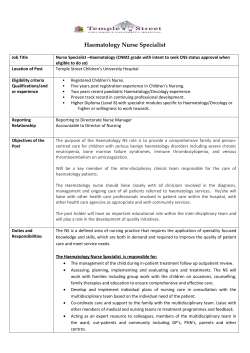 human resources department - Temple Street Children`s University