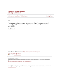 Designing Executive Agencies for Congressional Control