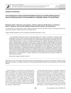 The Contributions of Solar Ultraviolet Radiation Exposure and Other