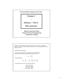 Chapter 2 &ndash; Diffusion &ndash; Part 5: With advection