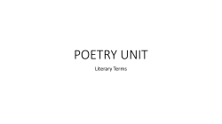 POETRY UNIT - Coronado High School