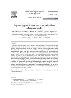 Expressing generic concepts with and without a language model