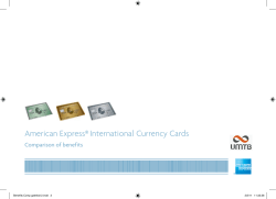 American Express&reg; International Currency Cards