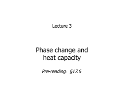 Phase change and heat capacity