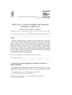 Market Access, Economic Geography, and Comparative Advantage