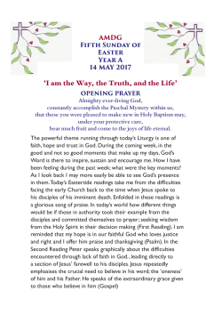 5th Sunday of Easter Year A 2017