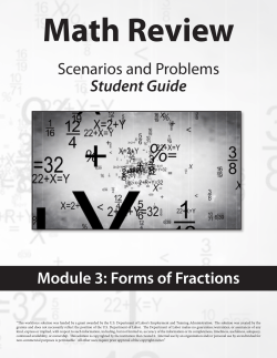 Scenarios and Problems Student Guide Scenarios and Problems