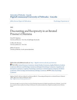 Discounting and Reciprocity in an Iterated Prisoner`s Dilemma