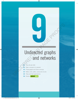 Undirected graphs and networks