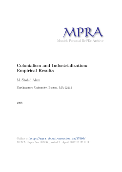 Colonialism and Industrialization: Empirical Results